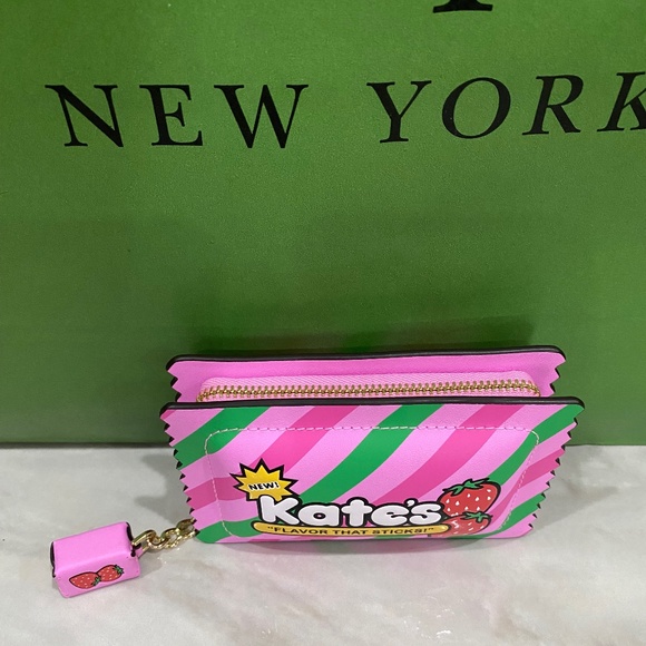 Kate Spade Bubblegum Coin Purse Wallet Bag Charm Card Holder - Picture 7 of 11